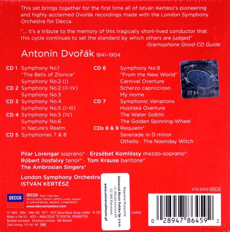 Istvan Kertesz: Dvorak Symphonies (Collectors Edition) [9CD]