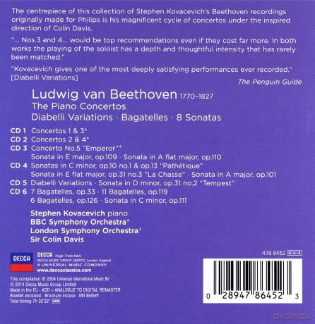 Stephen Kovacevich: Beethoven Piano Concertos (Collectors Edition) [6CD]