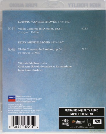 Viktoria Mullova: Beethoven, Mendelssohn Violin Concertos [Blu-Ray]
