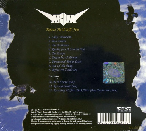 Kruk: Before He'll Kill You (Reedycja+Bonus Tracks) digipack [CD]