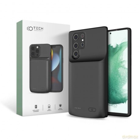 Etui Tech-Protect PowerCase na Samsung Galaxy S22 Ultra z powerbankiem 4800mAh - czarne