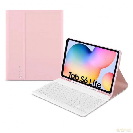 Etui Tech-Protect SC Pen + Keyboard z klawiaturą na Samsung Galaxy Tab S6 Lite 10.4" 2020-2024 - różowe