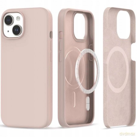 Etui Tech-Protect Silicone MagSafe na iPhone 15 - różowe