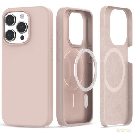 Etui Tech-Protect Silicone MagSafe na iPhone 15 Pro - różowe