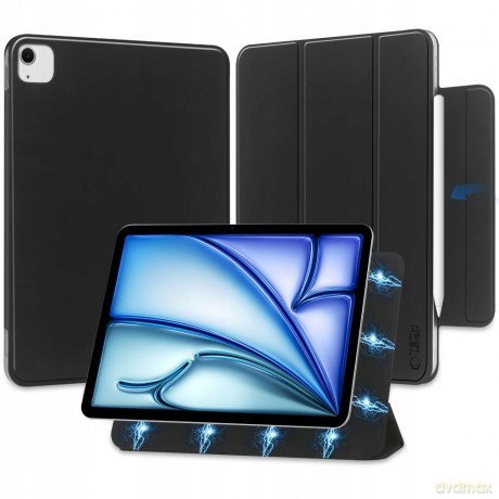 Etui Tech-Protect SmartCase Magnetic na iPad Air 13" 2024 - czarne