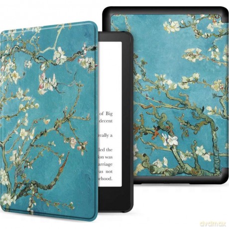 Etui Tech-Protect SmartCase na Kindle 11" 2022 - niebieskie z kwiatami sakura