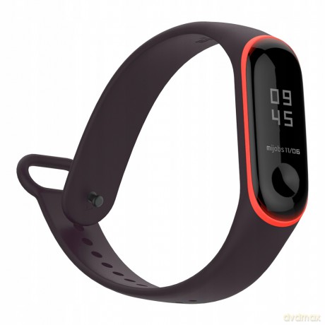Etui Tech-Protect Smooth na Xiaomi Mi Band 3/4 - czarno-czerwone