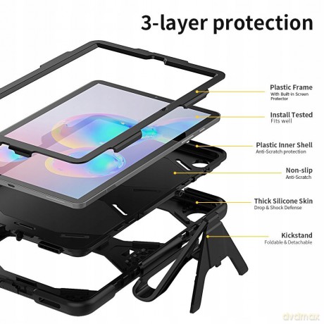 Etui Tech-Protect Survive na Samsung Galaxy Tab S6 lite 10.4" 2020-2024 - czarne