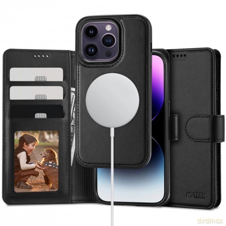 Etui Tech-Protect Wallet MagSafe na iPhone 14 Pro - czarne