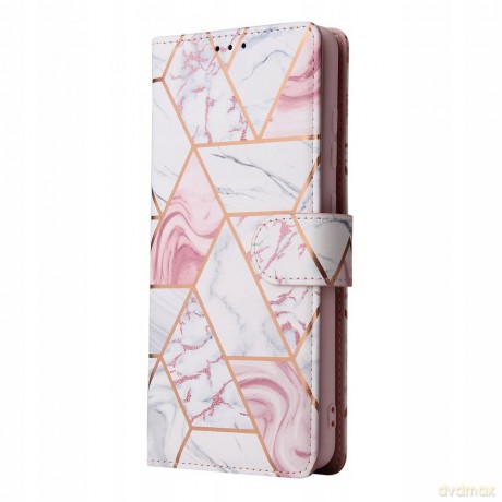 Etui Tech-Protect Wallet na iPhone 11 - różowo-białe
