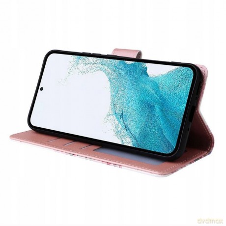 Etui Tech-Protect Wallet na Samsung Galaxy A35 5G - różowe kwiaty