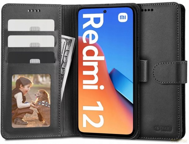 Etui Tech-Protect Wallet na Xiaomi Redmi 12 - czarne