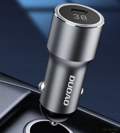 Ładowarka Dudao R14 samochodowa USB-C 30W PD - srebrna