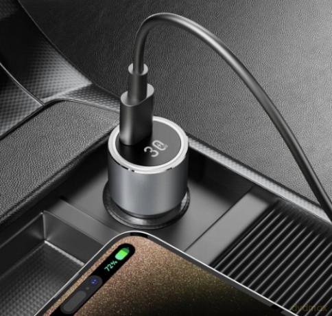 Ładowarka Dudao R14 samochodowa USB-C 30W PD - srebrna