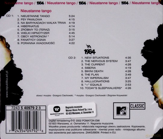 Republika: Nieustanne Tango/1984 [2CD]