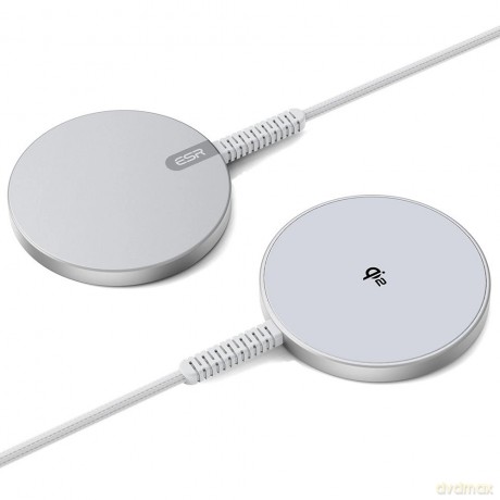 Ładowarka ESR Halolock Qi2 Mini bezprzewodowa 15W z MagSafe - srebrna
