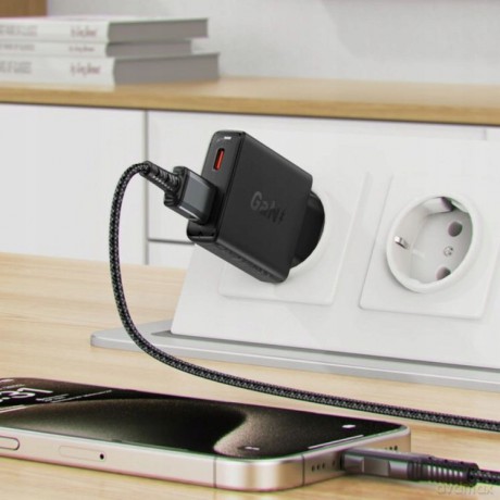 Ładowarka sieciowa Acefast A69 PD 30W GaN USB-A USB-C - czarna