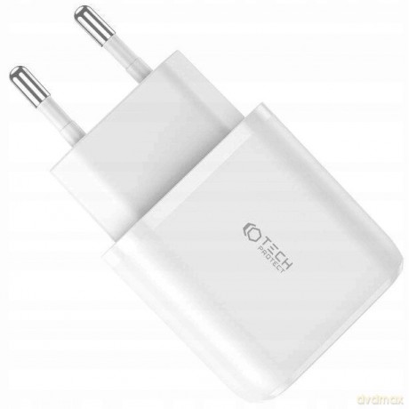 Ładowarka Tech-Protect C20W sieciowa 2x USB-C PD 20W - biała