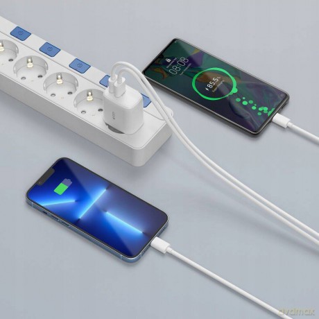 Ładowarka Tech-Protect C20W sieciowa 2x USB-C PD 20W - biała