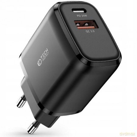 Ładowarka Tech-Protect C20W sieciowa 2x USB-C PD 20W - czarna
