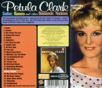 Petula Clark: Sailor, Romeo And Other Romantic Notions - The Best Album 1959-1962 [CD]