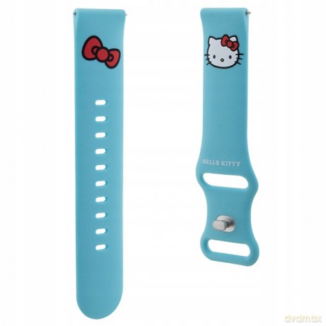 Pasek Hello Kitty Silicone Kitty Head uniwersalny 20mm - niebieski