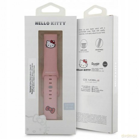 Pasek Hello Kitty Silicone Kitty Head uniwersalny 22mm - różowy