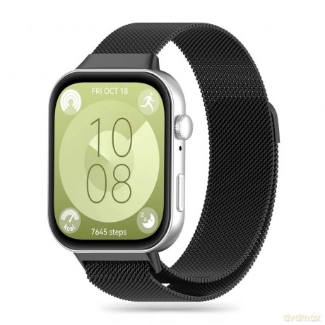 Pasek Tech-Protect MilaneseBand na Huawei Watch Fit 3 - czarny