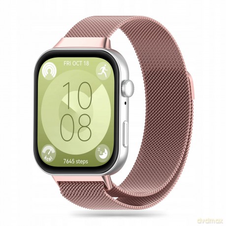 Pasek Tech-Protect MilaneseBand na Huawei Watch Fit 3 - różowy