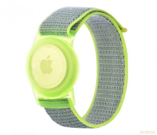 Pasek Tech-Protect Nylon dla dzieci na Apple AirTag - limonkowy