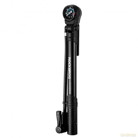 Pompka rowerowa Rockbros 42310006001 z manometrem - czarna