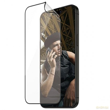 Szkło hybrydowe PanzerGlass Matrix Ultra-Wide-Fit na iPhone 15 Pro z pozycjonerem