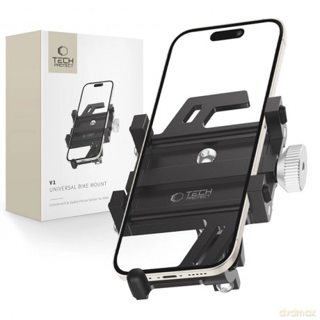 Uchwyt Tech-Protect V1 rowerowy uniwersalny na telefon - czarny