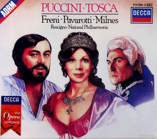 Rescigno, Nat.Phil.Orch., Pavarotti, Freni: Puccini: Tosca [2CD]+[Książka]
