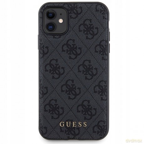 Zestaw etui Guess 4G Metal Logo na iPhone 11 + powerbank 5000mAh MagSafe - czarny