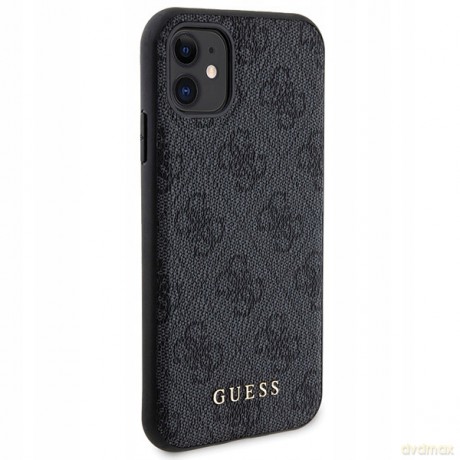 Zestaw etui Guess 4G Metal Logo na iPhone 11 + powerbank 5000mAh MagSafe - czarny