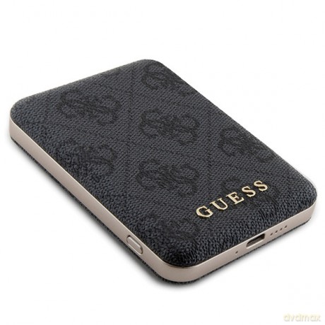 Zestaw etui Guess 4G Metal Logo na iPhone 11 + powerbank 5000mAh MagSafe - czarny