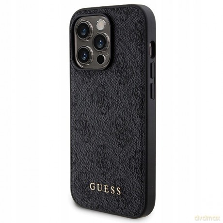 Zestaw etui Guess 4G Metal Logo na iPhone 13 Pro + powerbank 5000mAh MagSafe - czarny