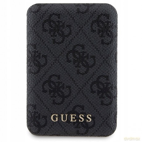 Zestaw etui Guess 4G Metal Logo na iPhone 13 Pro Max + powerbank 5000mAh MagSafe - czarny