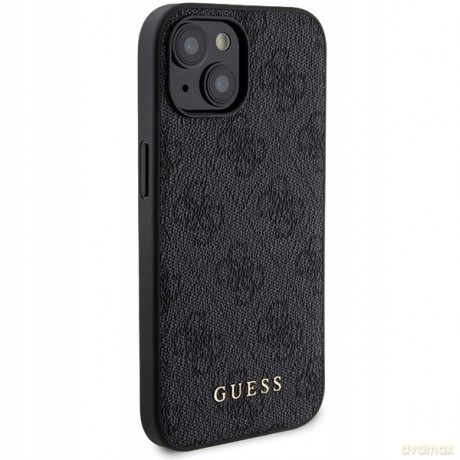 Zestaw etui Guess 4G Metal Logo na iPhone 15 + powerbank 5000mAh MagSafe - czarny