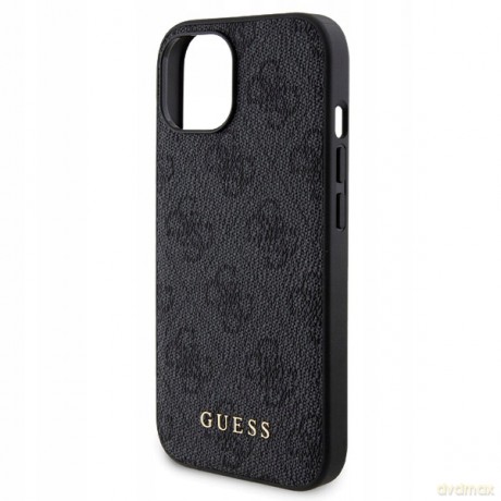 Zestaw etui Guess 4G Metal Logo na iPhone 15 + powerbank 5000mAh MagSafe - czarny
