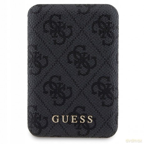 Zestaw etui Guess 4G Metal Logo na iPhone 15 + powerbank 5000mAh MagSafe - czarny