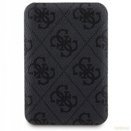 Zestaw etui Guess 4G Metal Logo na iPhone 15 + powerbank 5000mAh MagSafe - czarny