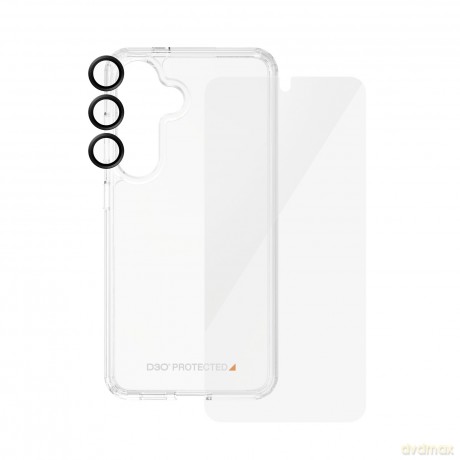 Zestaw PanzerGlass Bundle 3in1 etui przezroczyste + folia + osłona aparatu do Samsung Galaxy S24