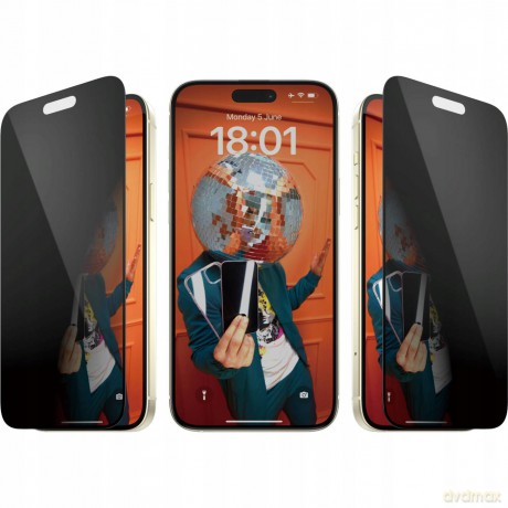 Zestaw PanzerGlass Privacy Bundle 3in1 etui przezroczyste + szkło prywatyzujące + osłona aparatu do iPhone 15 Plus