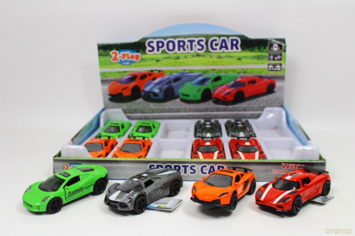 Autka sport 12cm 4 kolory metal 510336