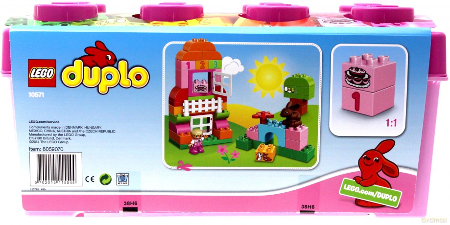 LEGO DUPLO Creative Play - Zestaw z różowymi klockami 10571 [KLOCKI]