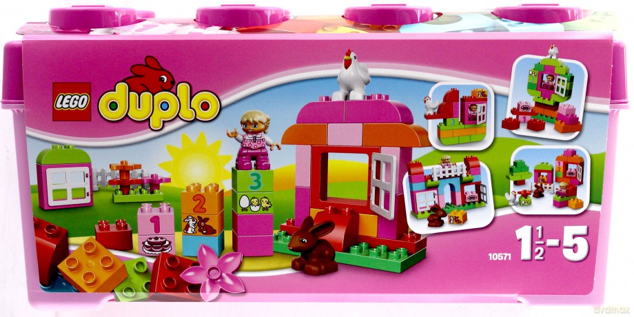 LEGO DUPLO Creative Play - Zestaw z różowymi klockami 10571 [KLOCKI]