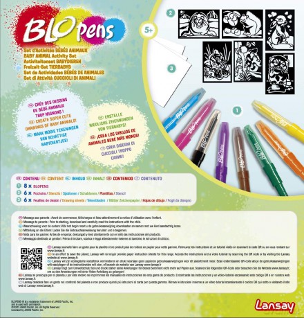 BLOPENS zest kreatywny 8 mazaków zwierzęta 23549