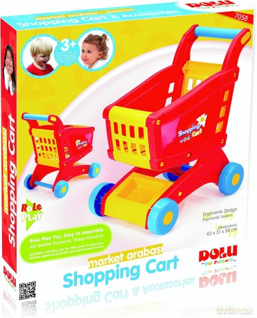 DOLU wózek sklepowy czerwono-żółty 7058 70586